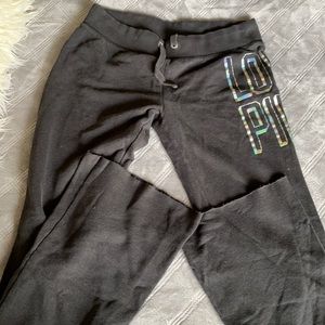 Pink brand black flare sweat pants OBO